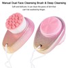 Facial Cleansing Brush 2 in 1, Ooloveminso Face Exfoliating Pore
