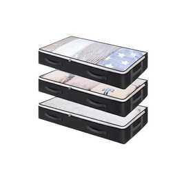 Omprela 90L Under-Bed Storage Set: Durable Storage Bins & Closet Organizer for Toy storage, home storage, home organization and Gift Storage Needs with long-lasting zippers.