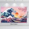 Sumind Ocean Wave Wall Hanging Photo Banner Japanese Kanagawa Backdrop