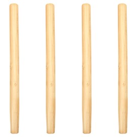 VOSAREA 4PCS Wooden Shovel Handle Replacement Solid Ash Wood Straight Handle - Wood Handles for Shovels - Hoes and Garden Tools Ideal for Landscaping and Gardening 39cm/15.35in