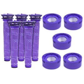 LTWHOME HEPA Vacuum Filter & Pre-Filter Kit Replacement for Dyson V8+, V8, V7 Absolute Animal Motorhead Vacuums, Compare to Part 965661-01 & 967478-01 (5 Sets)