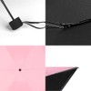 Mini Compact Travel Umbrella with Reflective Safety Stripes,Portable Folding Design