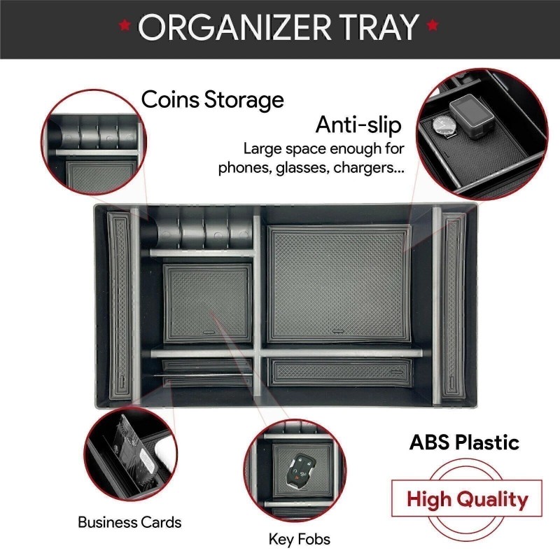 Geartronics Center Console Organizer Tray Storage Fits For Chevy Silverado
