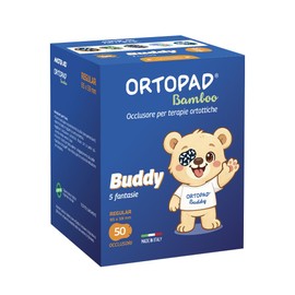 MASTER AID Ortopad Buddy Regular - Cerotti Colorati Oculari per Bambini - Cerotto Occlusore Occhio Bambini per il Trattamento di Occhio Pigro e Strabismo - 1 Confezione da 50 Pezzi - 8,5 x 5,9 cm