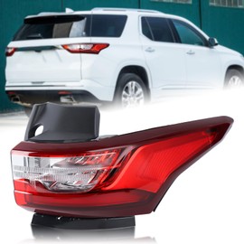Duolctrams LED Outer Tail Light Rear Lamp w/o Redline Pkg Assembly Compatible with 2018-2021 Chevy Traverse Right Passenger Side 84618032 GM2805130