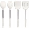 TeamFar Kitchen Utensils, 4 PCS Silicone Cooking Utensils with White