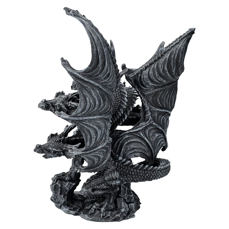 Dragon Figurine Gothic Black 23 cm - Dark Hydra Five