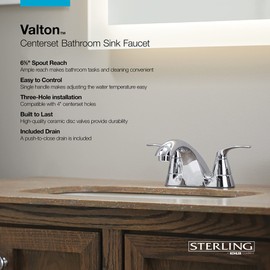 KOHLER Valton Centerset bathroom sink faucet