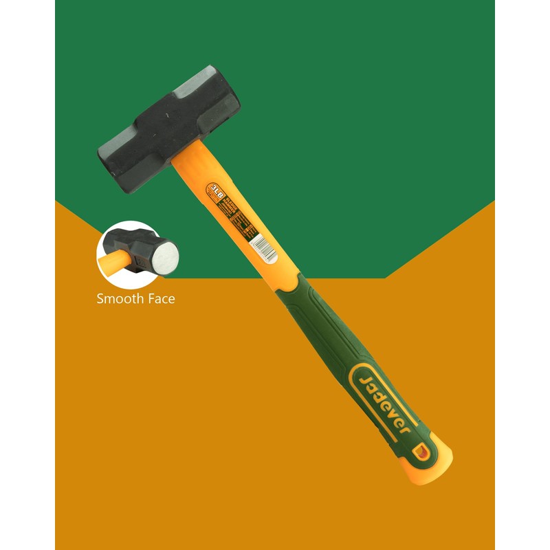 Jadever 3-LB Sledge Hammer, Shock Absorbing Handle, Drop Forged &
