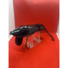 FWL 6" 3.4oz BLACK WITH WHITE BELLY  FWL MUSK-RAT  WAKE RAT BASS STRIPER MUSKY LURE