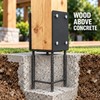 U-Shaped Wet Concrete Post Base Anchor for 7.5 x 7.5