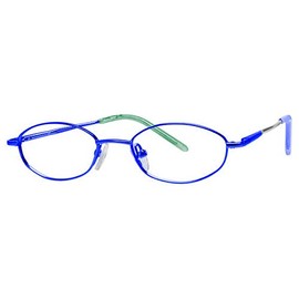 Calabria Zaps KIDS 9 Oval Blue Light Blocking Reading Glasses +1.00 Blue Girls