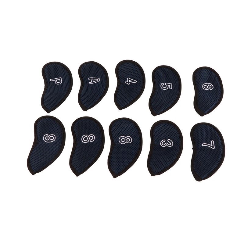 10pcs Golf Iron Covers Set with Numbers Waterproof Golf Head