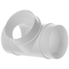 Steinberg14 White Ø 125mm / 5inch Equal T-Piece PVC Connector