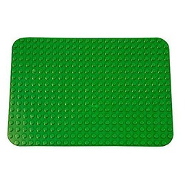 Strictly Briks Classic Big Briks Baseplate 15" x 10.5" Large Building Brick Baseplate 100% Compatible with All Major Brands | Large Pegs for Toddlers | Single Green Flat Bottom Base Plate