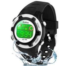 Edillas Kids Watches Digital Girls Boys,7 Colors Light Wrist Watch for Child Waterproof Sport Outdoor Multifunctional Watches with Stopwatch/Alarm for Ages 4-15