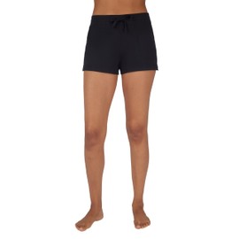 90 Degree By Reflex Lightweight Lounge Shorts - Casual Summer Jersey Shorts for Woman - Heather Black - Medium