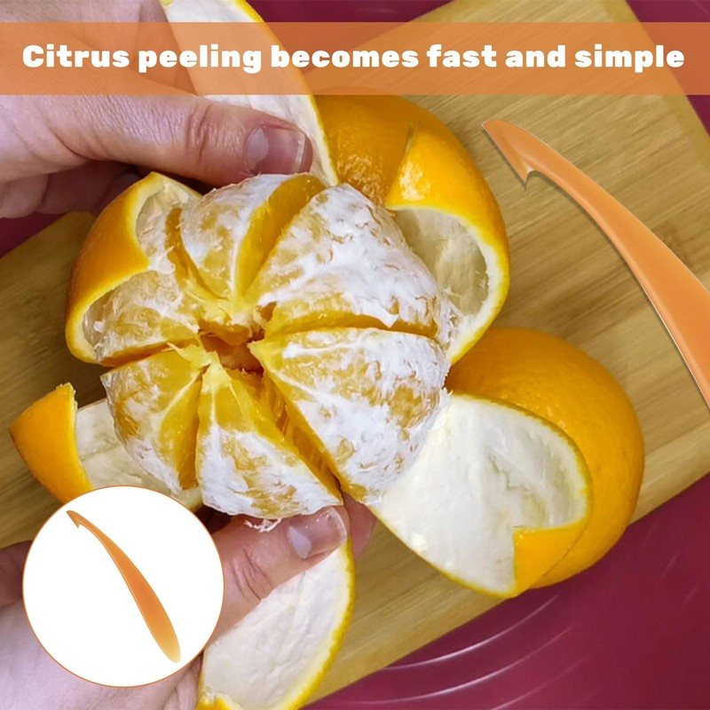 Orange Peeler,2 PCS Orange Peeler Tool, Long Handled Speed Peelers,