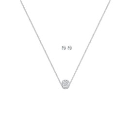 Elli Women's Necklace Ball with Crystals in 925 Sterling Silver, Sterling Silver, Crystal