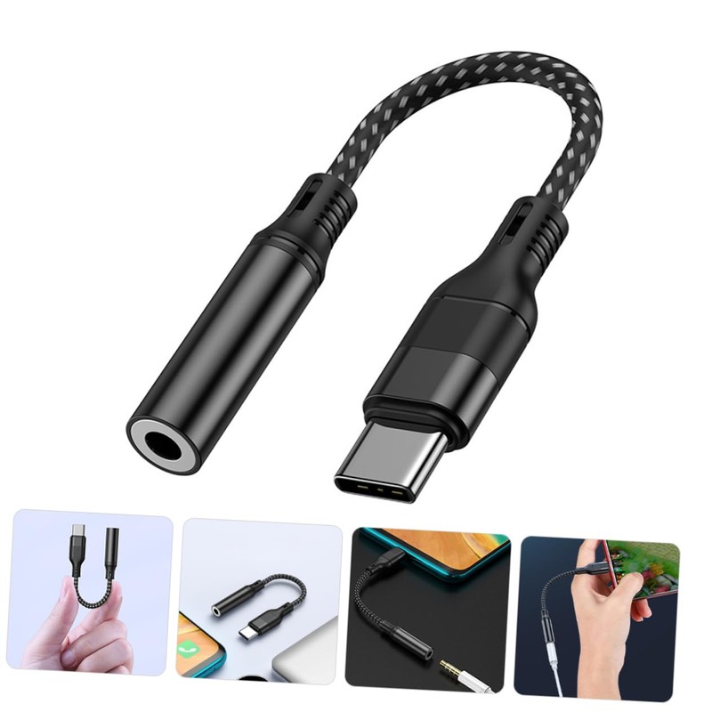LABRIMP USB C to Headphone Adapter Durable Aux USB C
