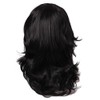 ColorGround Medium Long Wavy Anime Cosplay Wig for Men (Black