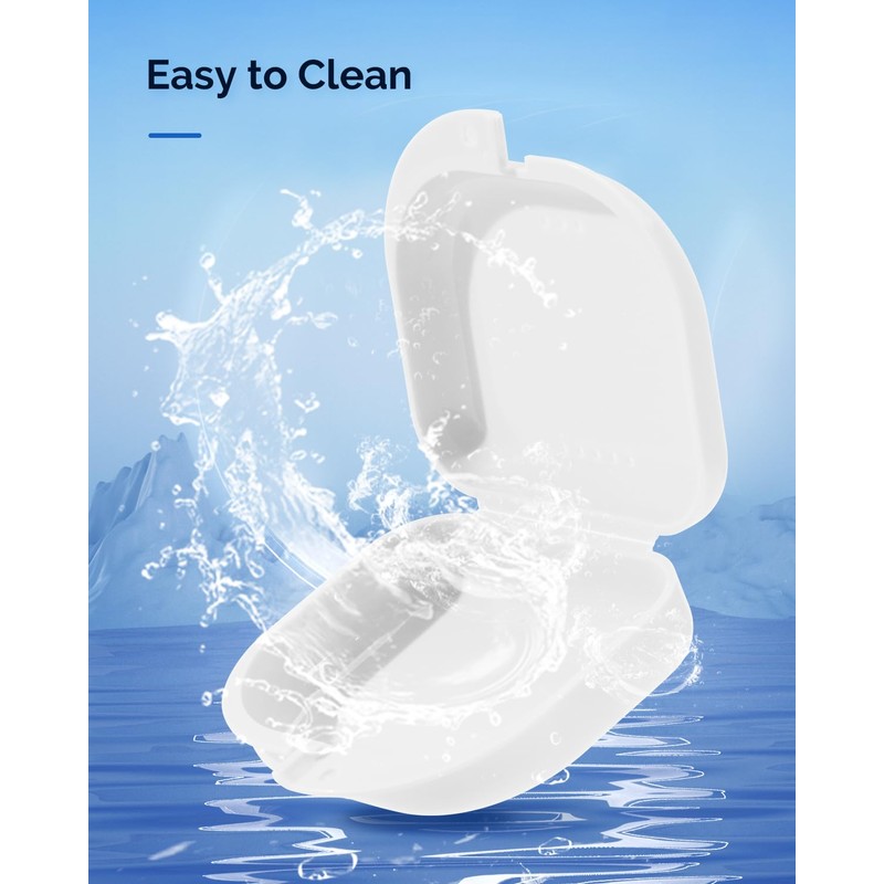 JMU Retainer Case with Vent Holes, 2 Pack, Denture Case,