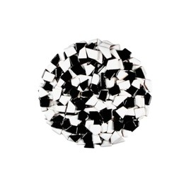 Verz Tile Ceramic Mosaic Tiles for Crafts & Art Projects 200 Grams Vibrant Colors Pieces Fit Together Like a Puzzle Endless Creative Ideas for Mosaic Art DIY Hobbies Small Sizes (Black & White Mix)