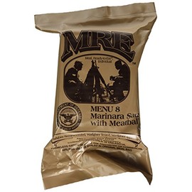 Meatballs and Marinara Sauce MRE Meal - Genuine US Military Surplus Inspection Date 2020 and Up