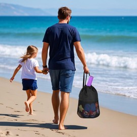 TILYMOL Drawstring Backpack Bag - String Gym Bag for Men & Women, Lightweight Cinch Sports Sackpack for Beach, Travel, Yoga, Swimming, Black