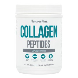 NaturesPlus Collagen Peptides Powder Unflavoured - Sustainable Hydrolysed Collagen Supplement, 6 Major Types of Collagen - Gluten Free, Halal, Ethically Sourced - 588 g