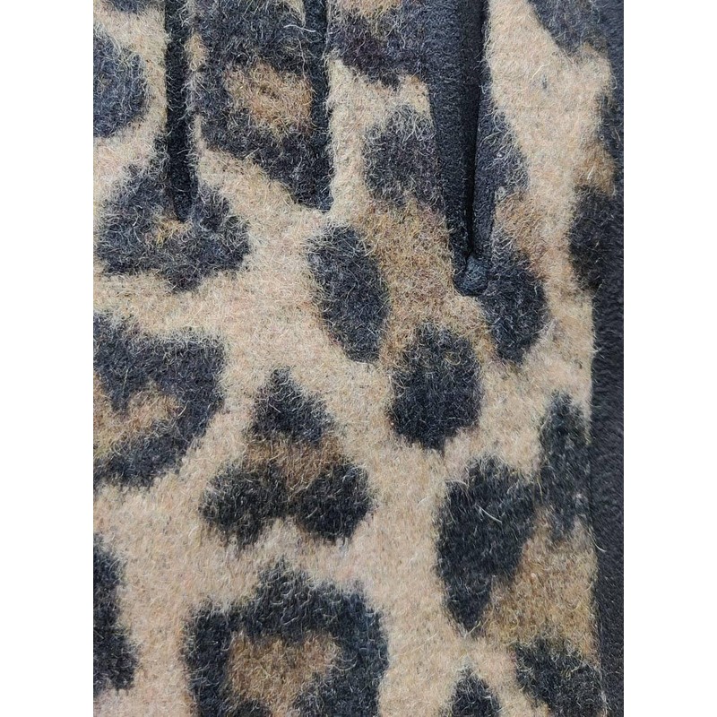 Azyekiny Women Leopard Print Touchscreen Gloves Womens Animal Printing Wool