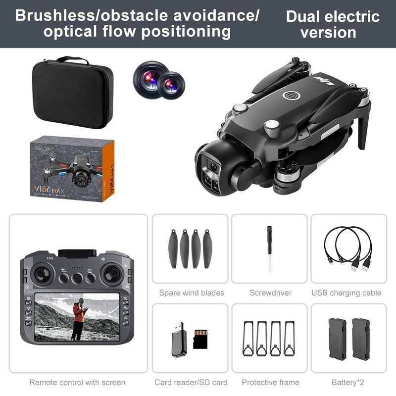 Drones with Camera for Adults, Brushless Motor Large HD Screen