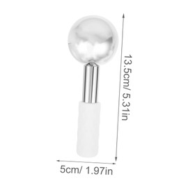 Healeved 2pcs Stainless Steel Ice Globes for Face Massage Handheld Cooling Roller Balls Versatile Facial Massager for Skin Care and Relaxation