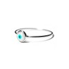 apop nyc Goldtone Sterling Silver Blue Evil Eye Thin Ring