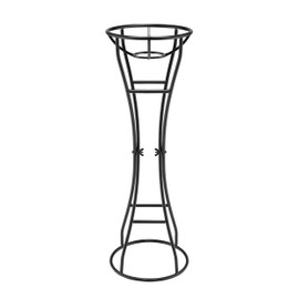 Alpine Corporation Alpine Corporation 24" Tall Indoor/Outdoor Metal Gazing Globe Display Stand, Black