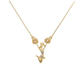 chelseachicNYC Pom Pom Cheerleader Necklace Gold Plated