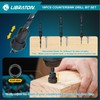 Libraton Countersink Drill Bit Set, 19 PCS Tapered Drill Bits