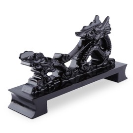 HERCHR Sword Stand Katana Stand, Black Wood Sword Katana Wall Mount, Chinese Dragon Shape Display Stand 8.5 x 2.2 x 4.6 Inches
