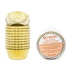 Gifbera Standard Gold Foil Cupcake Liners Wrappers Metallic Baking Cups,