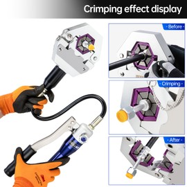 IBOSAD Hydraulic Hose Crimper Hydra-Krimp 71500 Manual A/C Hose Crimper Kit Air Conditioning Repair Handheld Hydraulic Hose Crimping Tool,Suit for Narrow Space