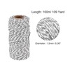 sourcing map Twine Packing String Wrapping Cotton Twine 100M/109 Yard