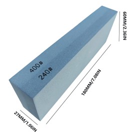 2 sided Knife Sharpening Stone, Water stone, Whetstone Sharpening Stone with Non-Slip Rubber Base for Kitchen, Hunting, and Pocket Knives or Blades (240#/400#)