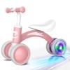 Gamfeiny Colorful Lighting Baby Balance Bike Toys for 1 Year