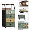 Tohomeor Nightstand with Fabric Drawers Charging Station and LED 2