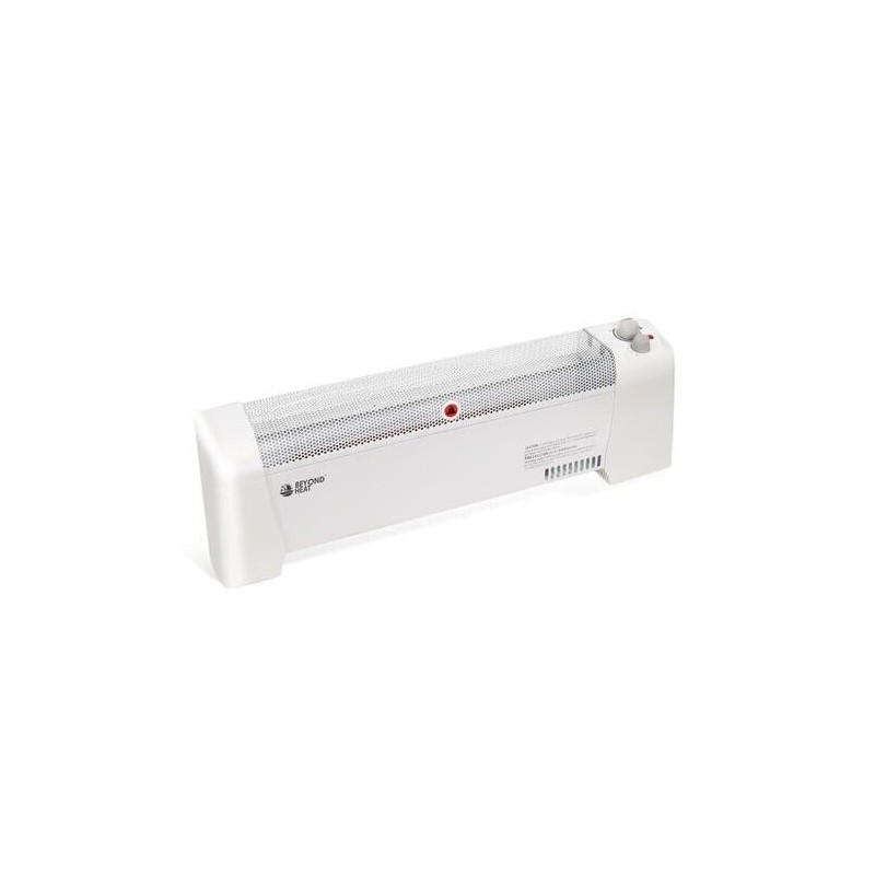 Beyond Breeze 1500W White Electric Space Heater Baseboard Silent Operation