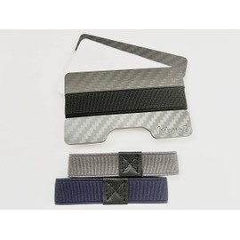 FuturoZ Minimalist Front Pocket Wallet for Men All in One RFID Carbon Fiber Wallet, Slim Card Holder and Money Clip Protect