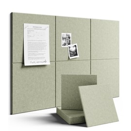 Large Felt Bulletin Board 36"x24" Cork Board Alternative - 6 Pack with 40 Safe Removable Adhesive Tabs, Cork Boards for Walls Cork Board for Home Office Classroom Pin Board-Sage Green
