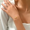 Nawflue Cross Bracelet For Women 18K Gold Plated Dainty Tiny
