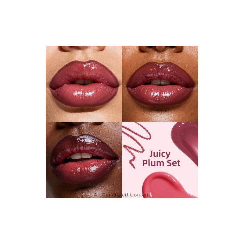 KIMUSE Juego de 3 labios combinados, kit de labios coreanos