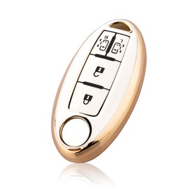 [Unhoke] Serena Key Case Key Holder C27 C26 Note Aura e13 Note e12 X-Trail t32 t31 March Skyline Cube Days Elgrand Diana Tida Leaf Smart Key Cover Stylish, gold